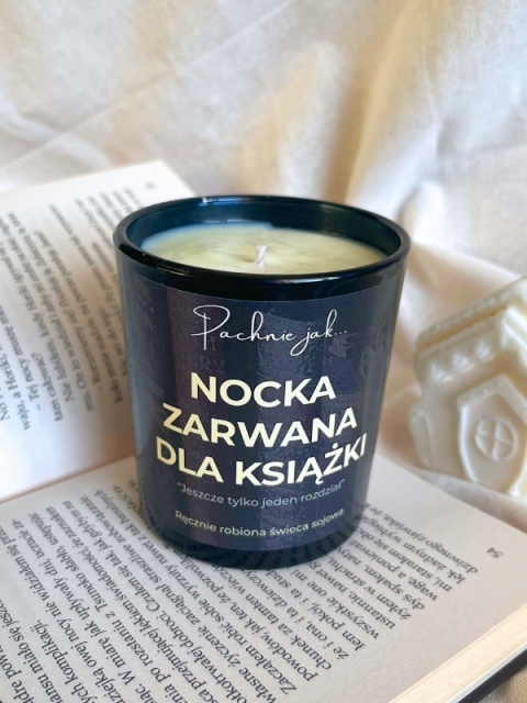 Świeca sojowa "Nocka zarwana dla książki" 180 ml