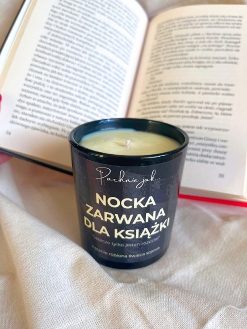 Świeca sojowa "Nocka zarwana dla książki" 180 ml