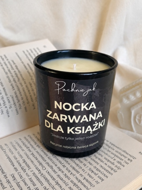 Świeca sojowa "Nocka zarwana dla książki" 180 ml