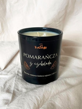 Świeca sojowa "Pomarańcza z czekoladą" 180 ml