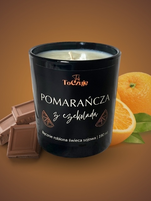 Świeca sojowa "Pomarańcza z czekoladą" 180 ml