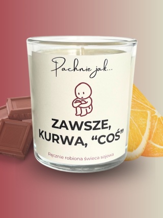 Świeca sojowa "Zawsze coś" 180 ml